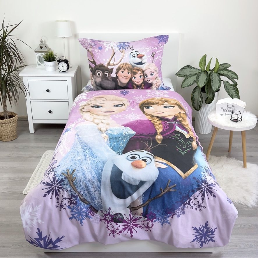 Frozen Disney Set Letto Singolo Copripiumino Federa 100% cotone disney Frozen