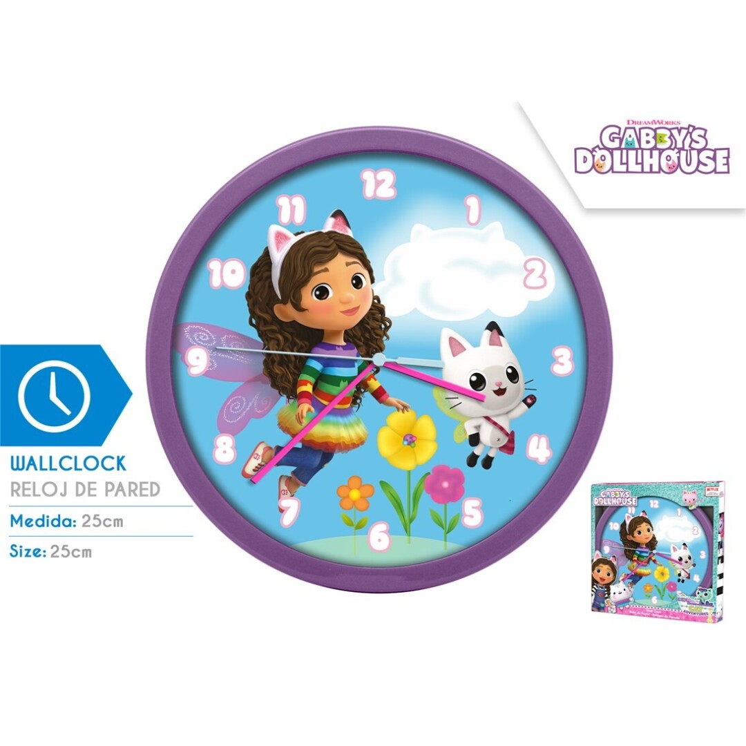 Gabby doll's orologio da parete 25 cm