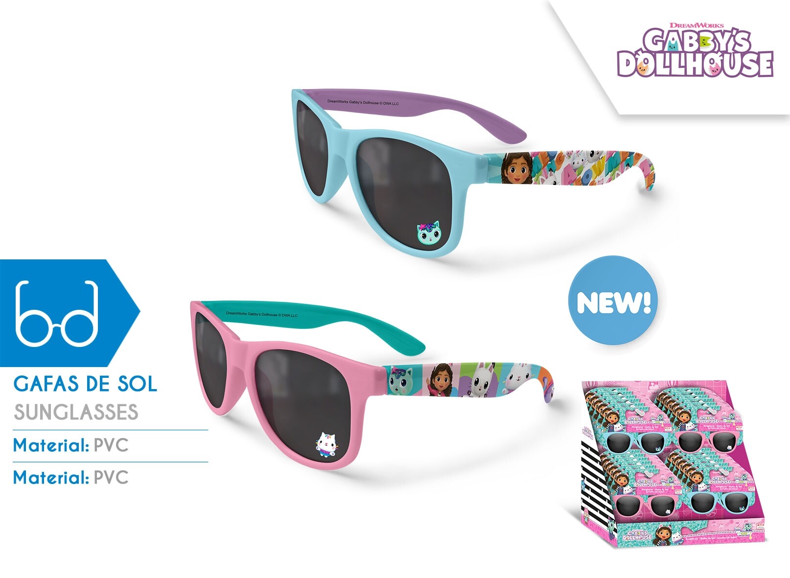 Gabby doll's house occhiali da sole uv protection