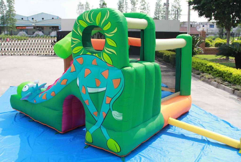 Gonfiabile Jungle Fun Bambini con Scivolo Arrampicata Canestro Tunnel 350x340x245cm | 9139