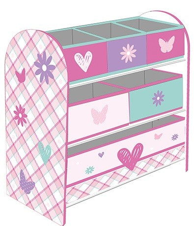 Hearts Toybox portagiochi in legno verticale