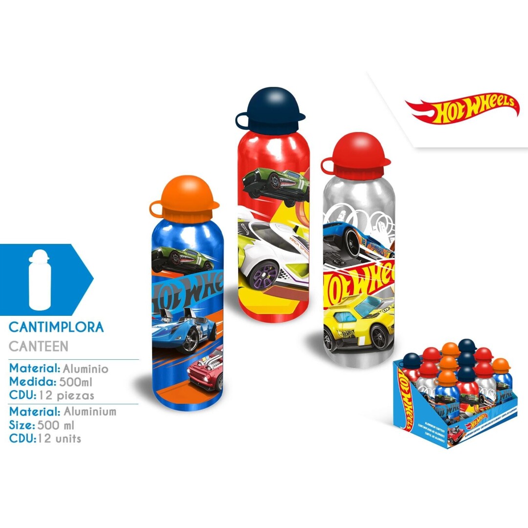 HW00002 Borraccia hotwheels in alluminio 500 ml
