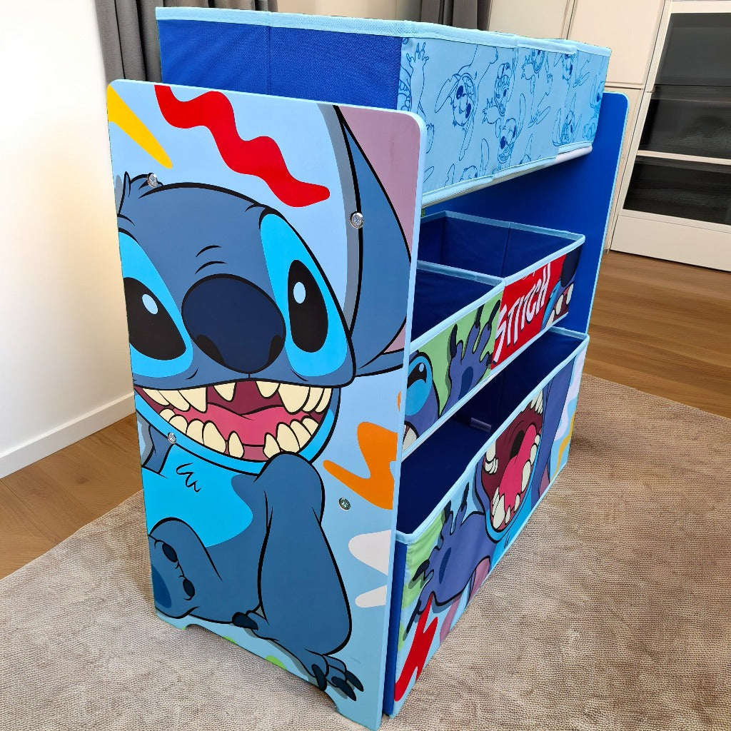 Lilo e stitch Mobile in legno (62 x 30 x 60 cm) con 6 cestini in tessuto di lilo e stitch