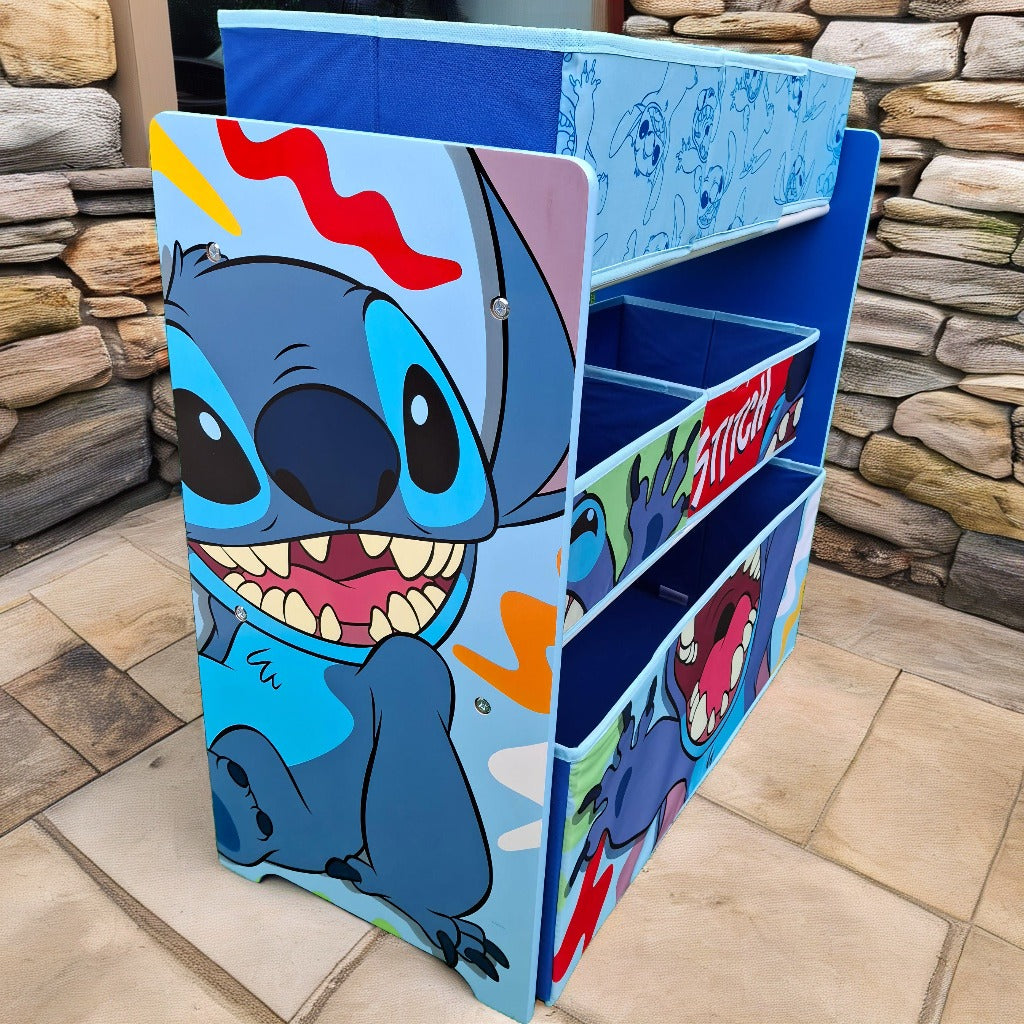 Lilo e stitch Mobile in legno (62 x 30 x 60 cm) con 6 cestini in tessuto di lilo e stitch