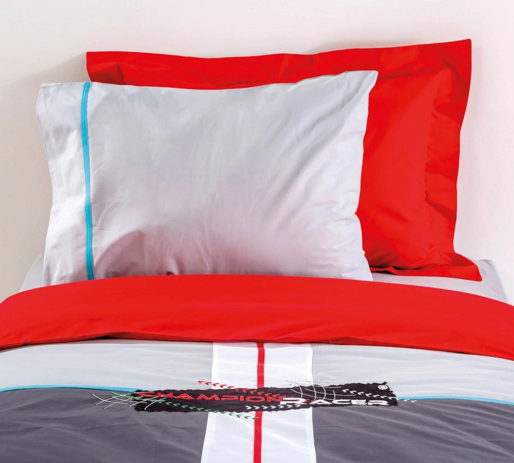 Set Copripiumino Auto Da Corsa GTS, 100% Cotone