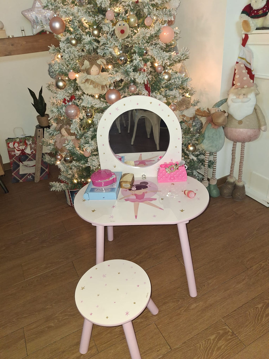 Toeletta bambina ballerina con specchio e sgabello