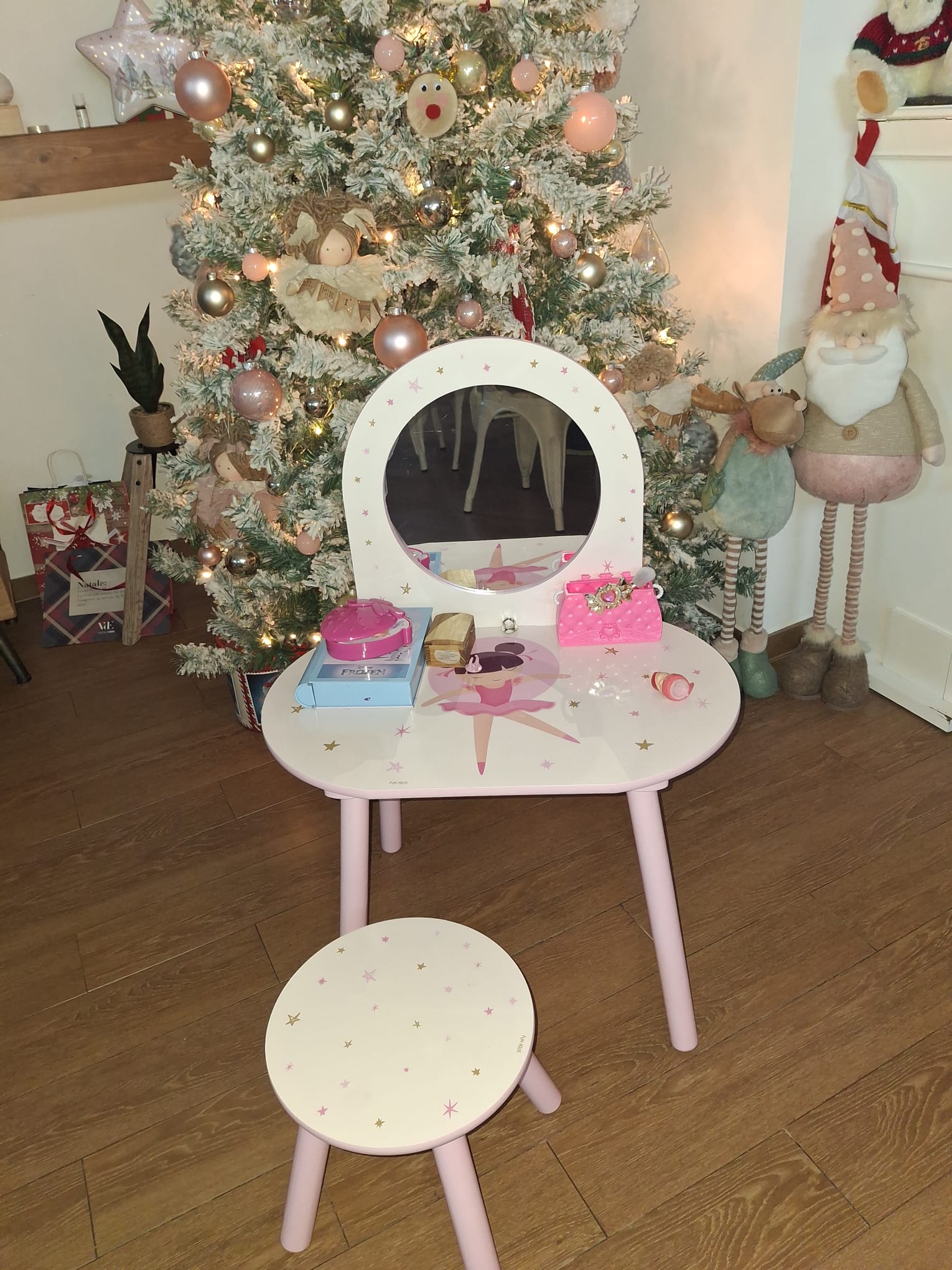 Toeletta bambina ballerina con specchio e sgabello