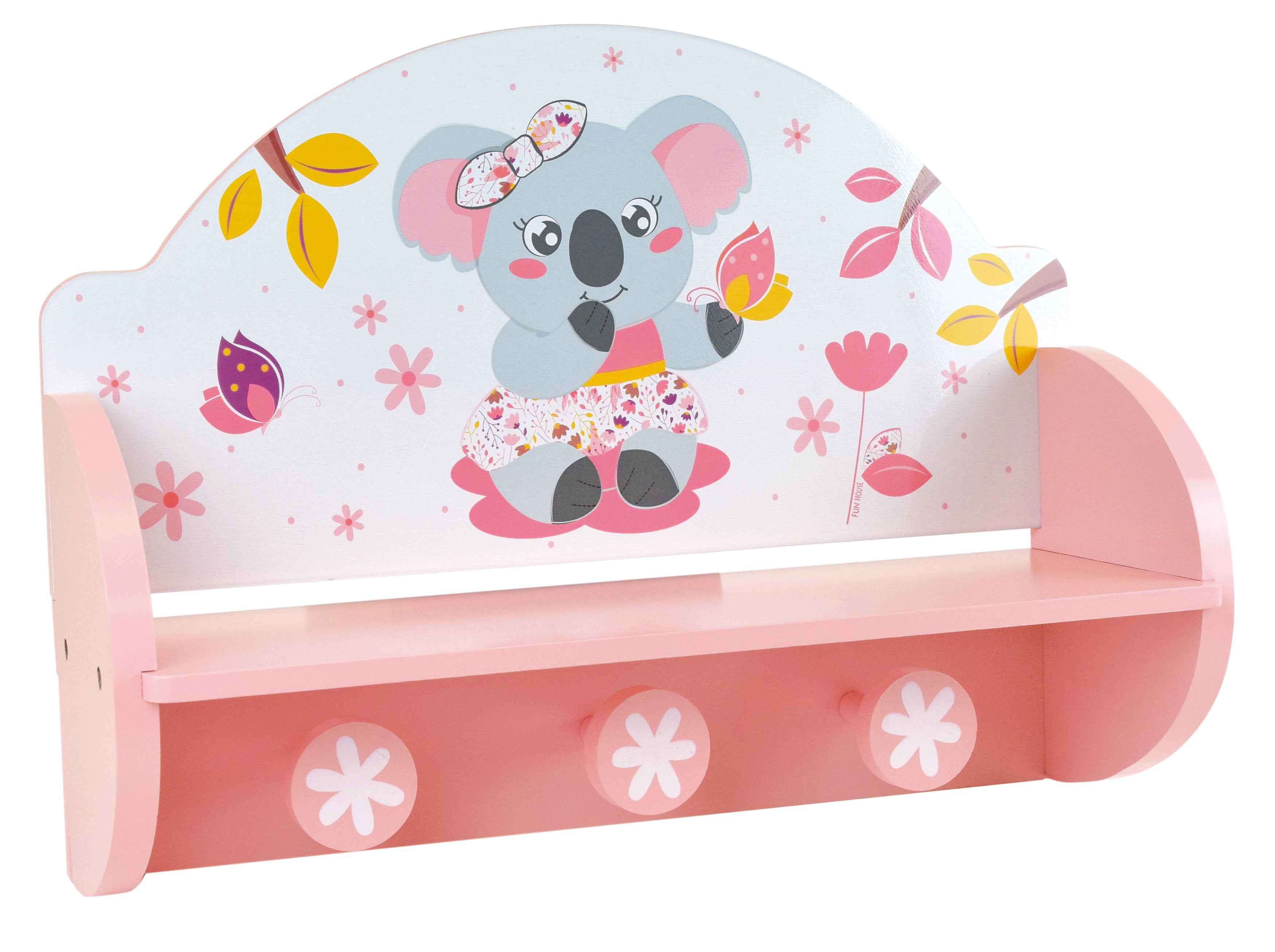 ##KLA713337  mensola e attaccapanni KOALA 2 in 1 e
Dimensioni  H. 33 x L. 46 x P. 15 cm