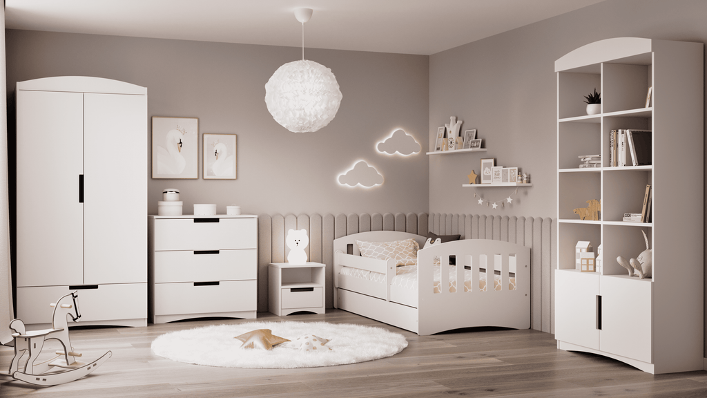 Cameretta Completa Bambini CLASSIC in Legno 7 Pezzi con Materasso Omaggio | Letto 160x80 o 180x80cm | Top2Trade | KO5classcameretta