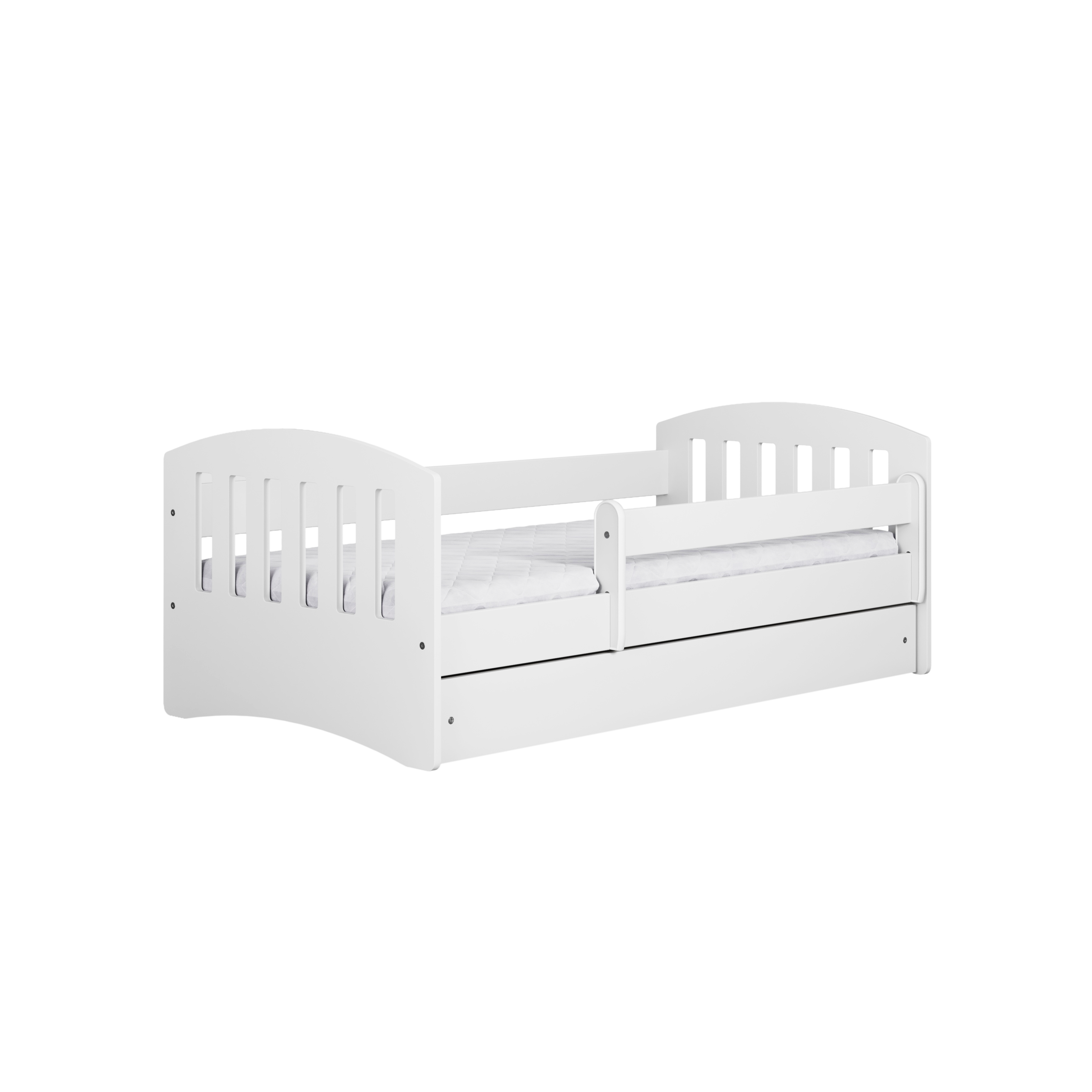 KO5CLAS Letto classico deluxe in legno con cassettone e materasso incluso