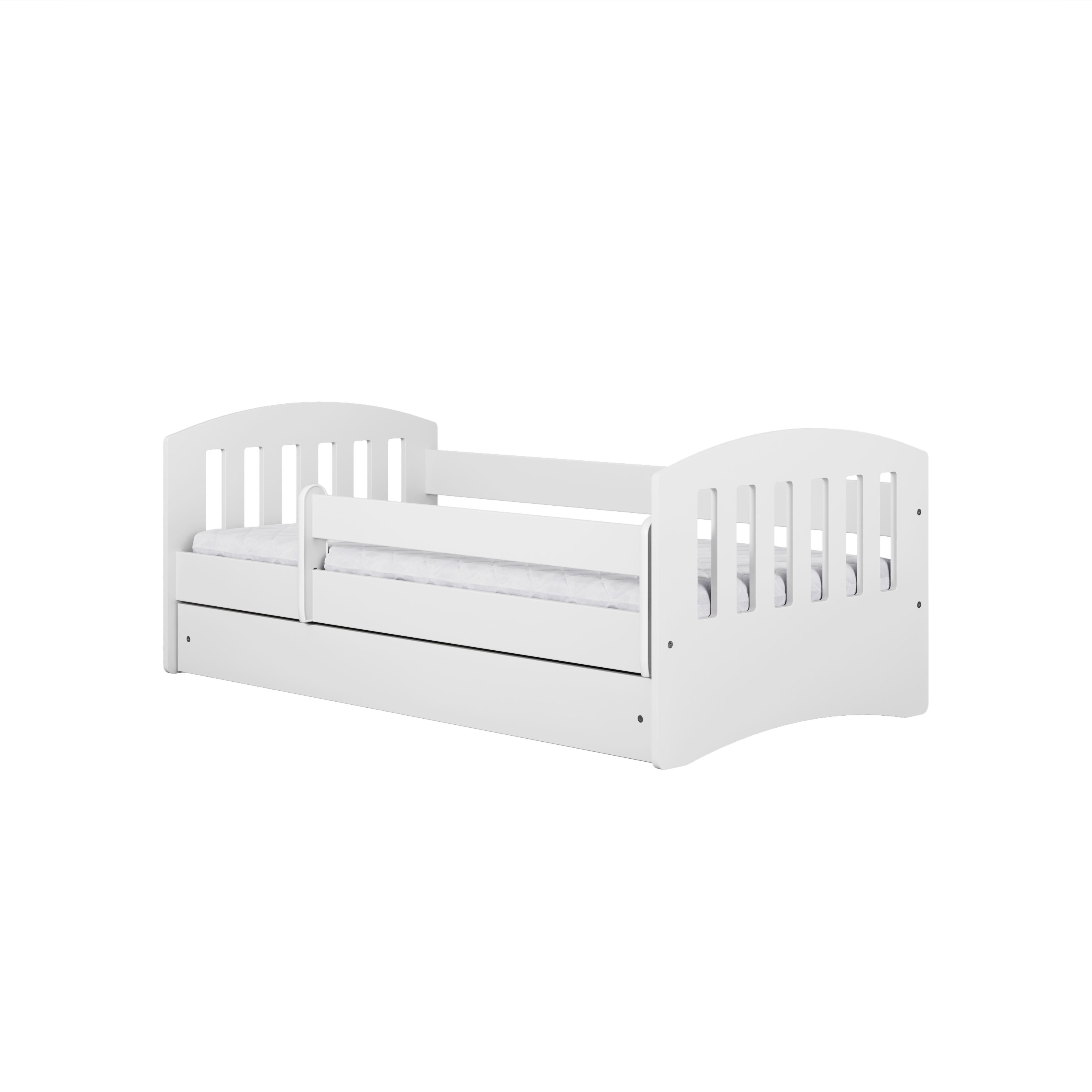 KO5CLAS Letto classico deluxe in legno con cassettone e materasso incluso