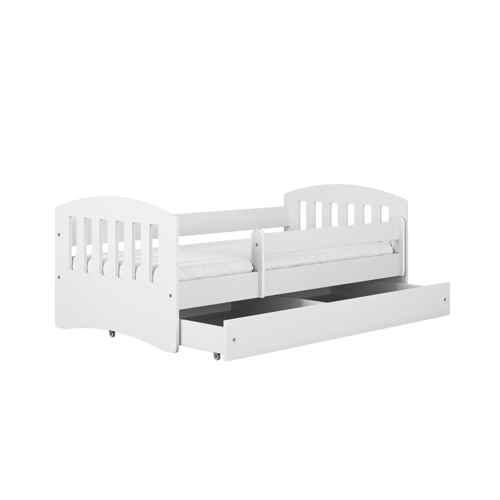 KO5CLAS Letto classico deluxe in legno con cassettone e materasso incluso