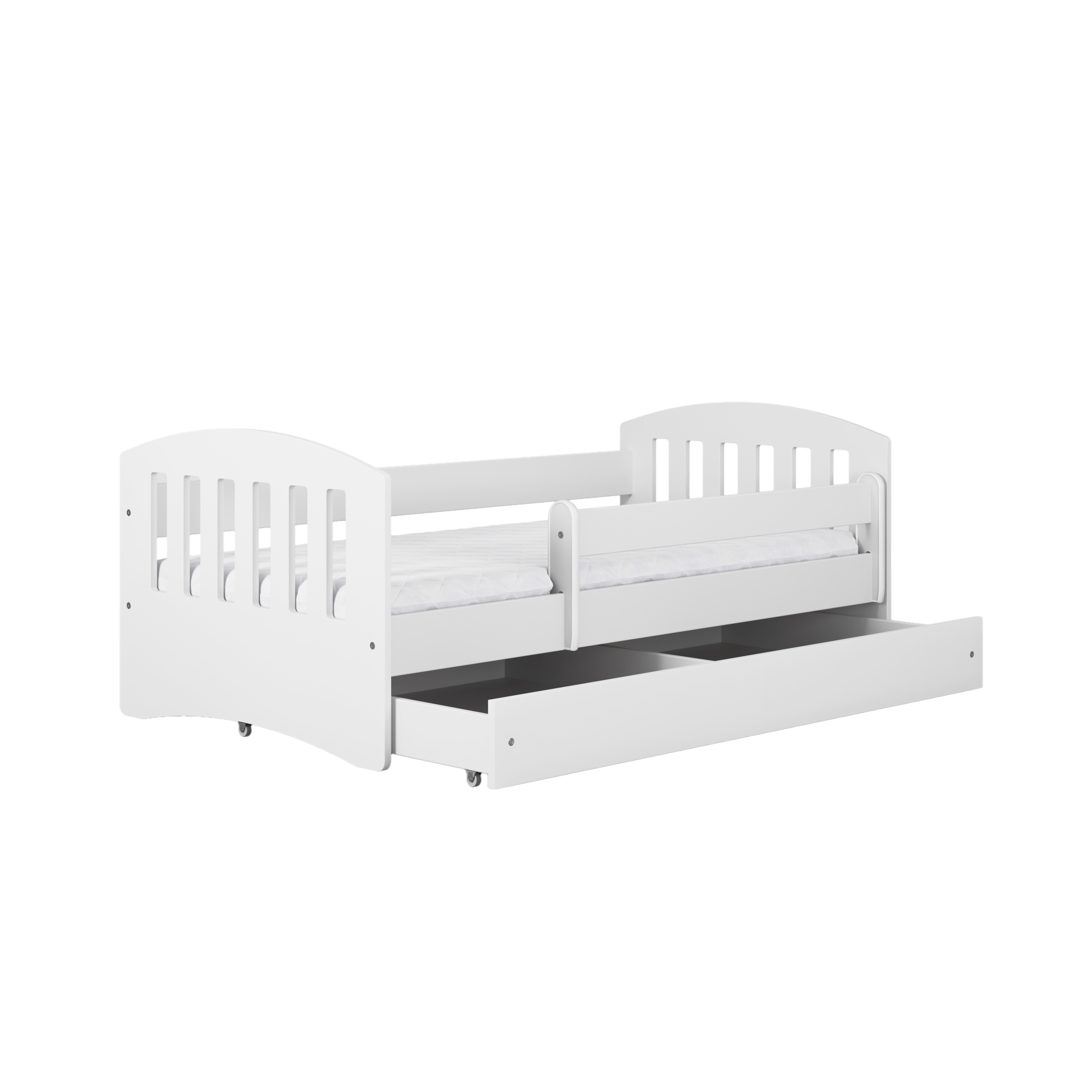 KO5CLAS Letto classico deluxe in legno con cassettone e materasso incluso