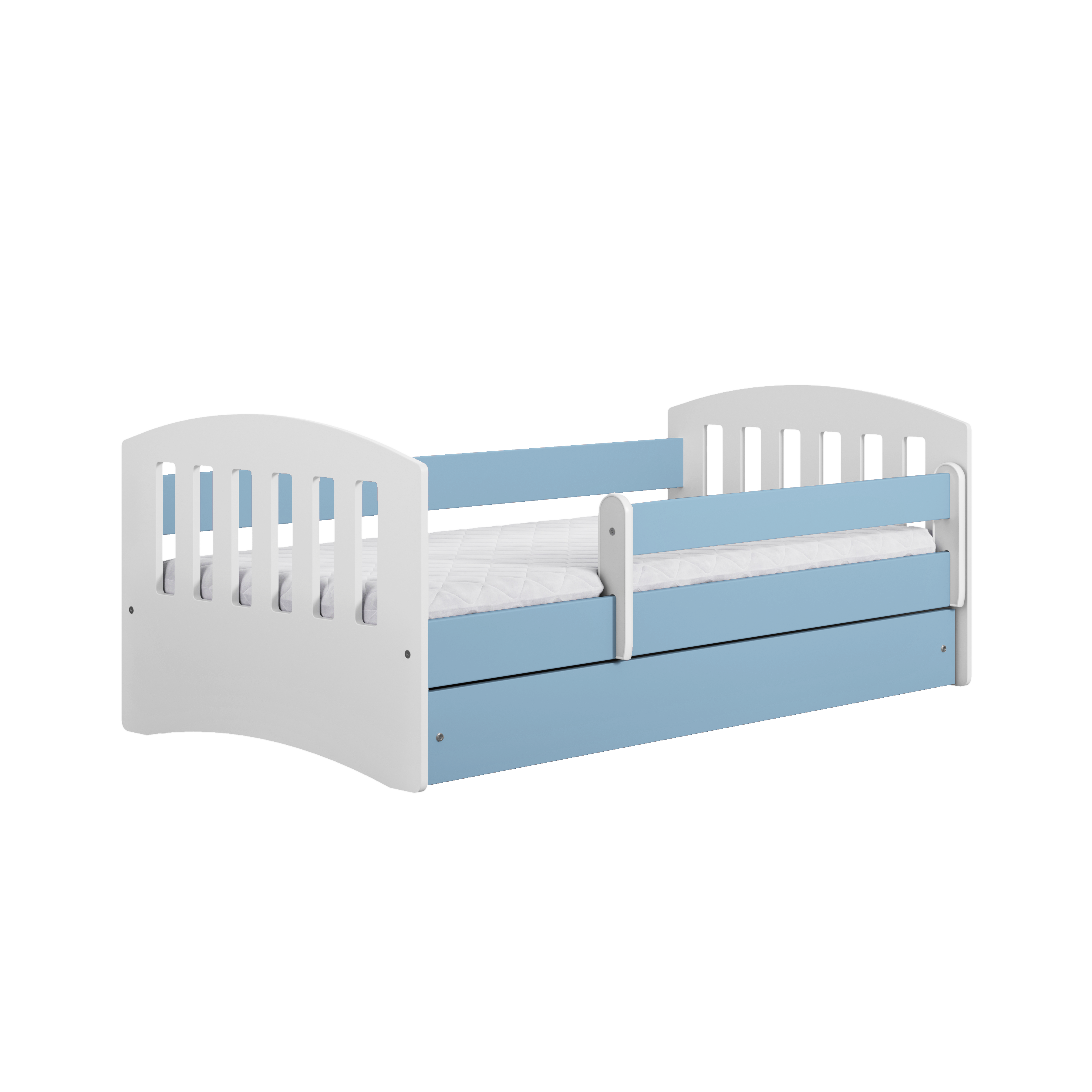 KO5CLAS Letto classico deluxe in legno con cassettone e materasso incluso