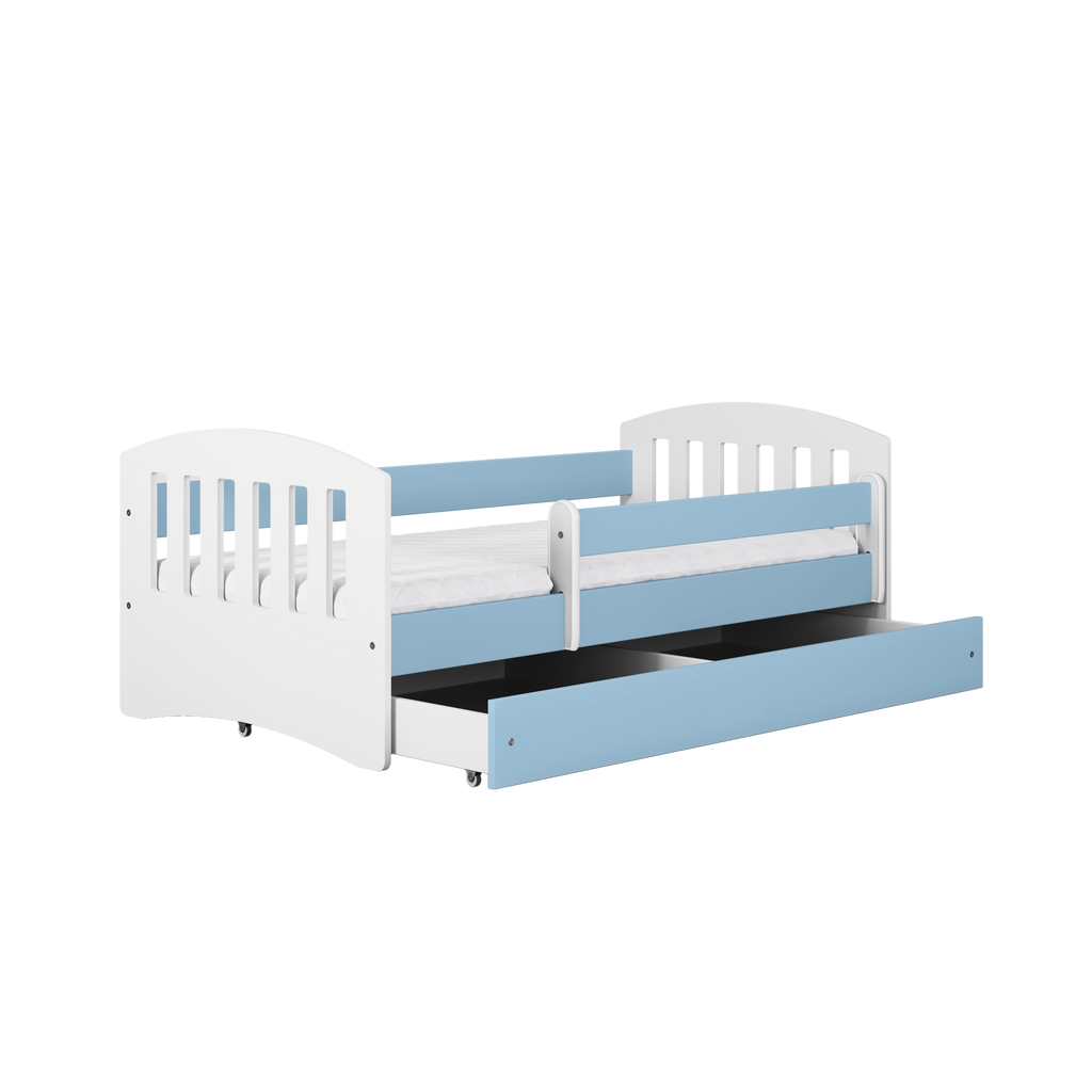 KO5CLAS Letto classico deluxe in legno con cassettone e materasso incluso