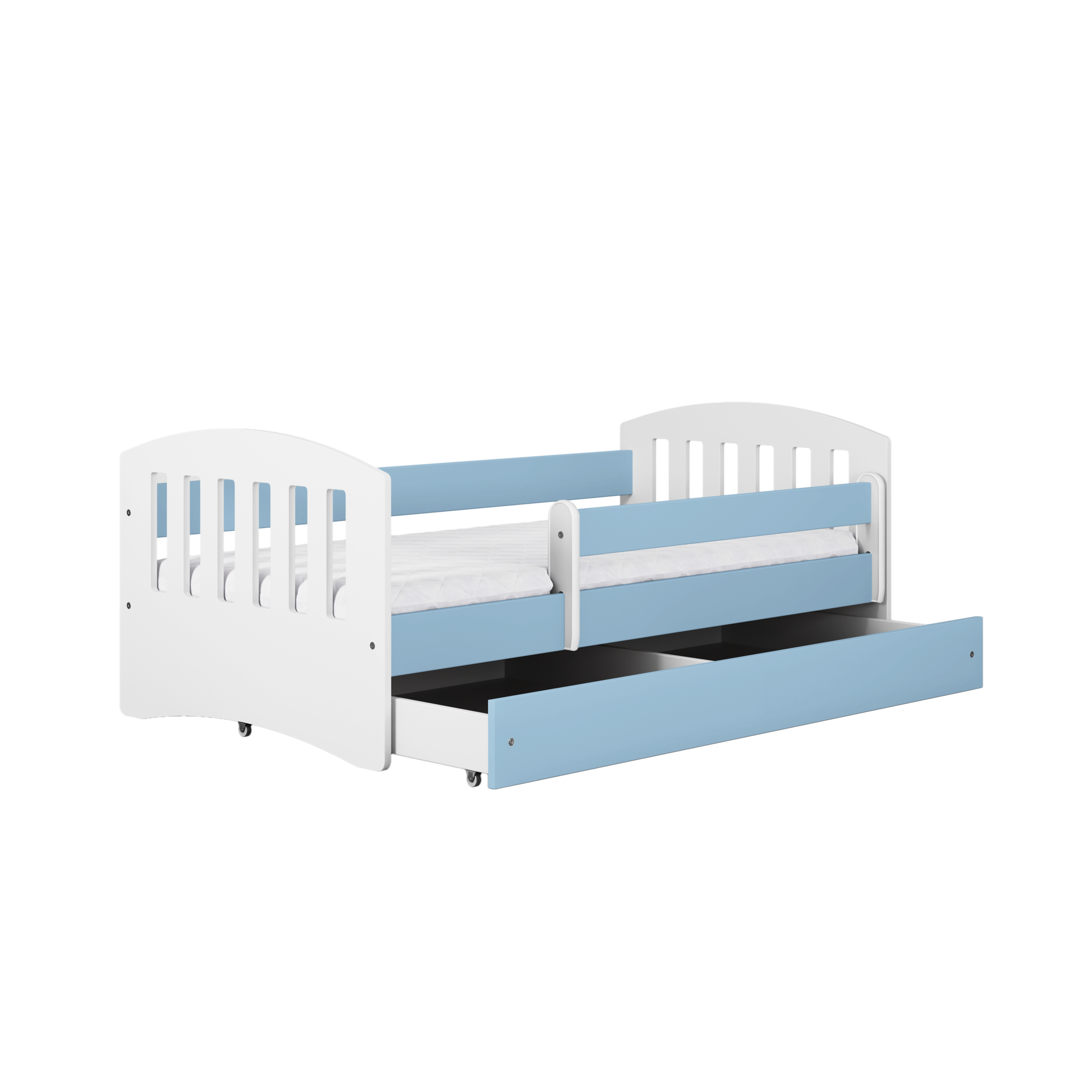 KO5CLAS Letto classico deluxe in legno con cassettone e materasso incluso