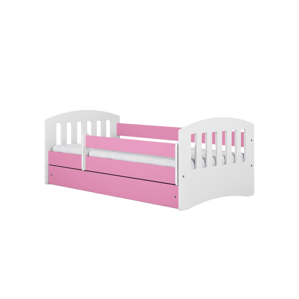 KO5CLAS Letto classico deluxe in legno con cassettone e materasso incluso