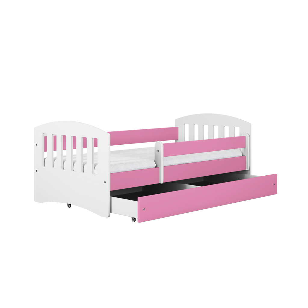 KO5CLAS Letto classico deluxe in legno con cassettone e materasso incluso