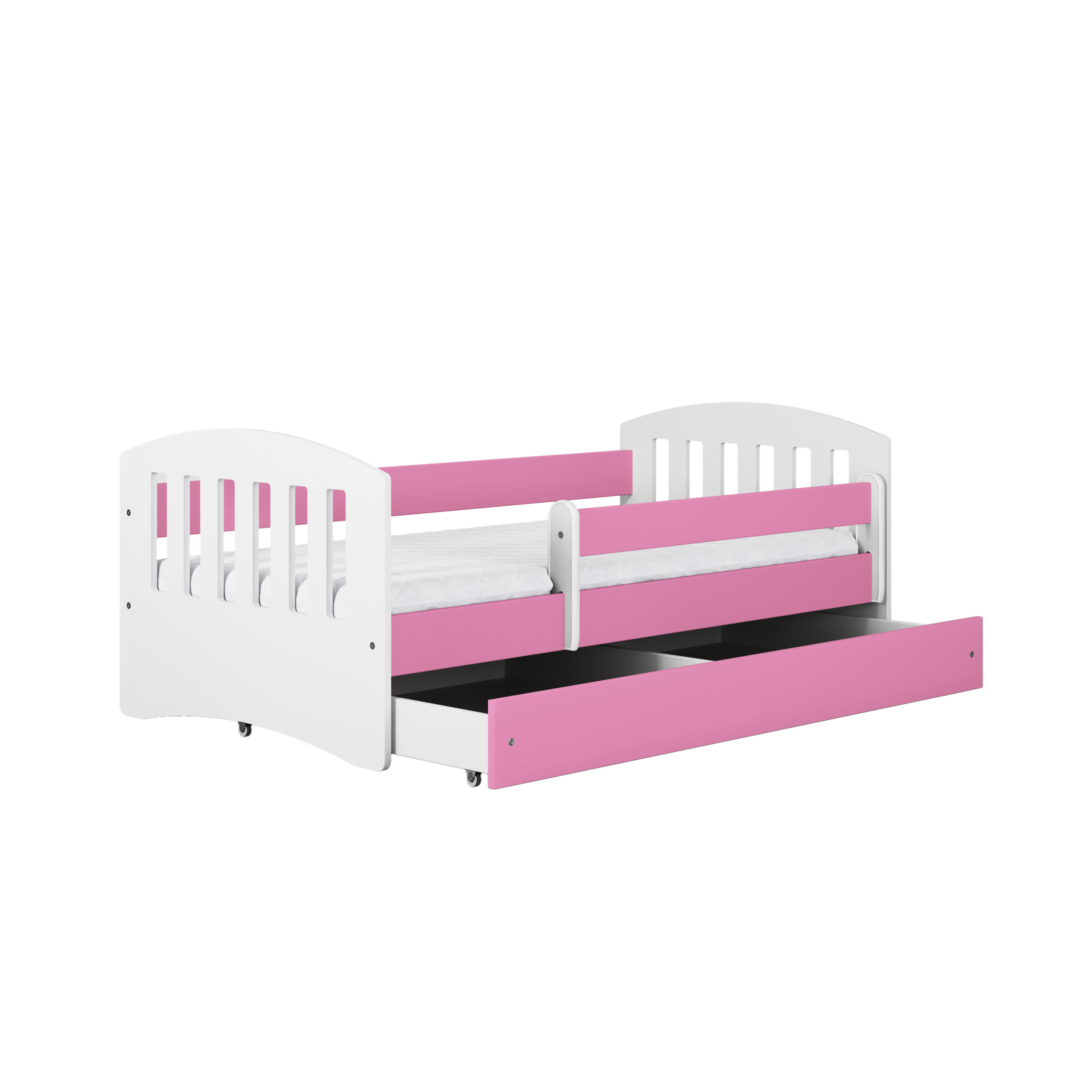 KO5CLAS Letto classico deluxe in legno con cassettone e materasso incluso