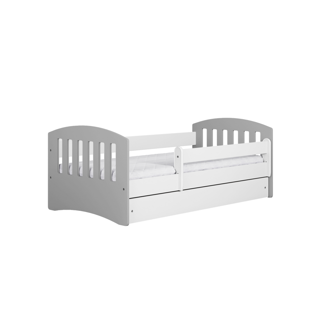 KO5CLAS Letto classico deluxe in legno con cassettone e materasso incluso