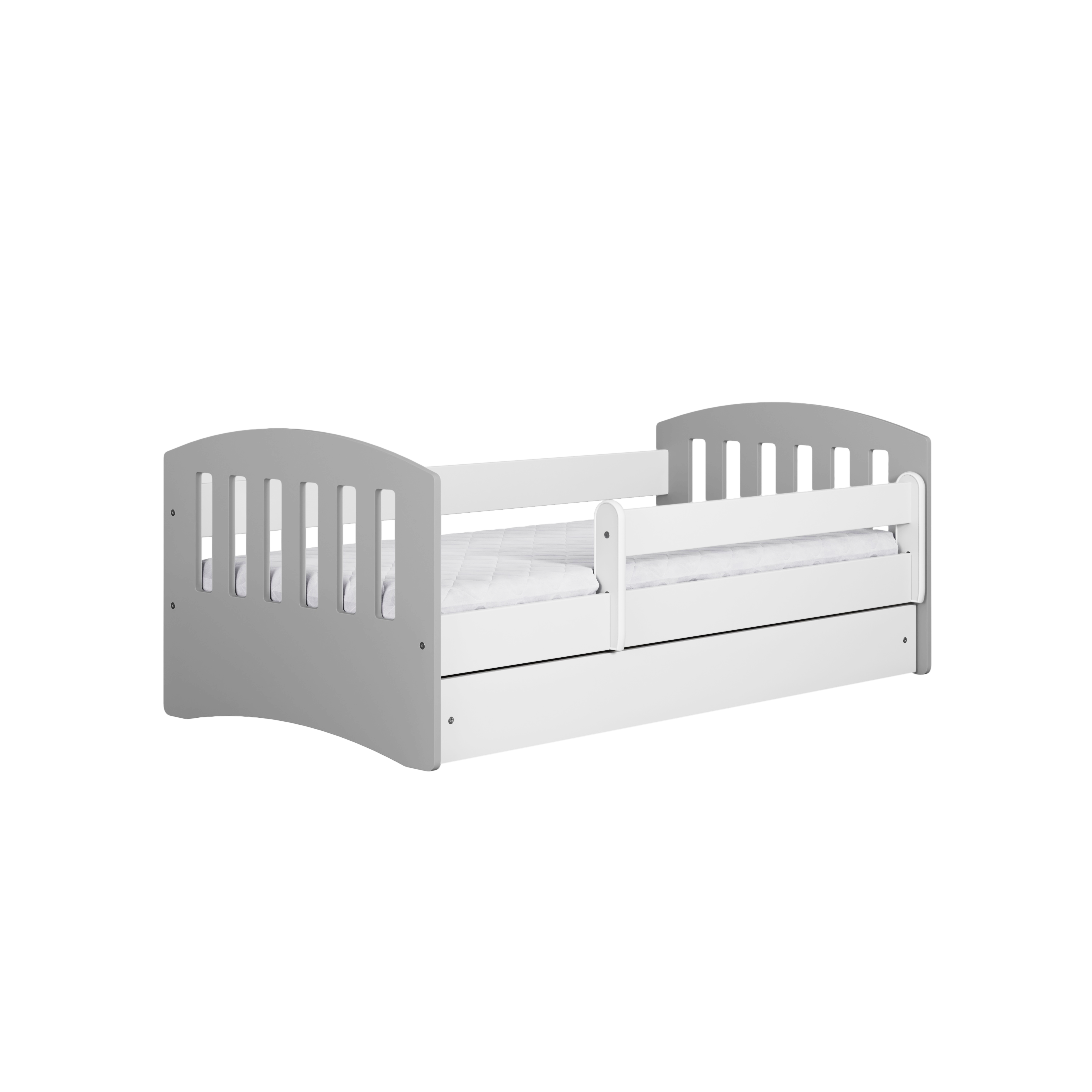 KO5CLAS Letto classico deluxe in legno con cassettone e materasso incluso