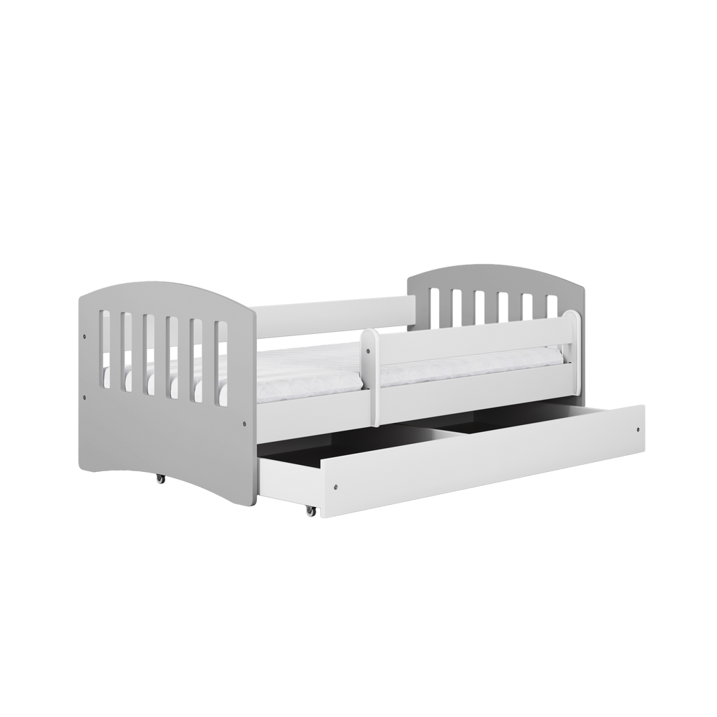 KO5CLAS Letto classico deluxe in legno con cassettone e materasso incluso