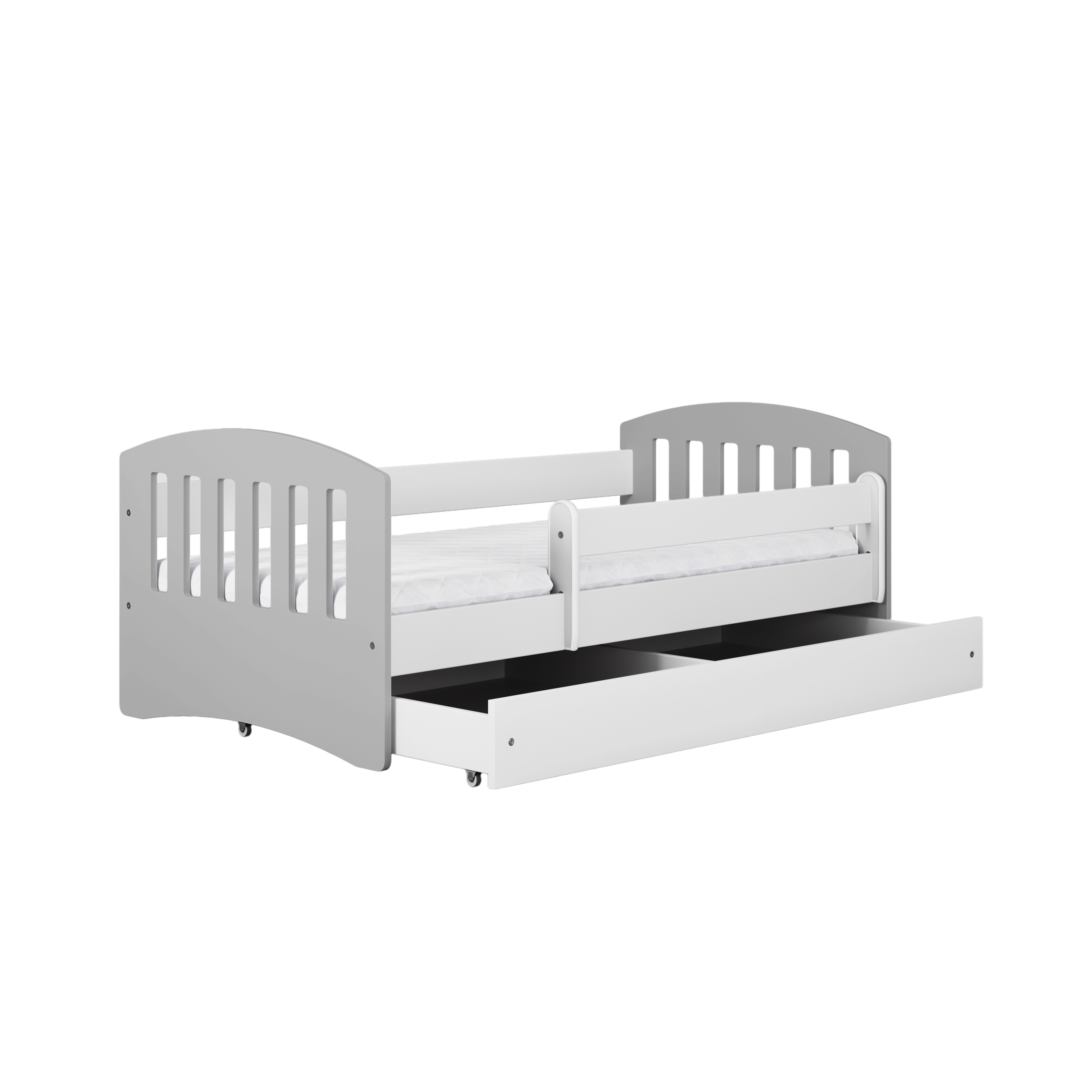 KO5CLAS Letto classico deluxe in legno con cassettone e materasso incluso