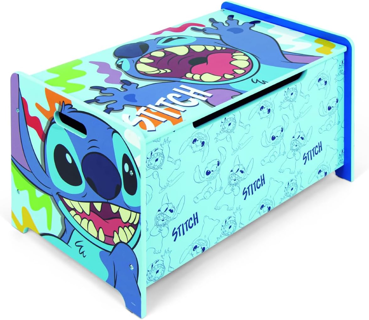 Lilo stitch toybox portagiochi in legno