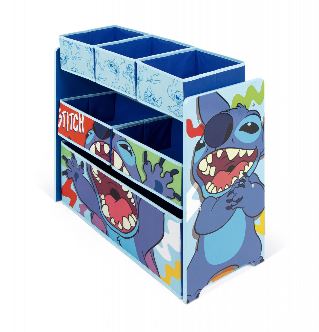 Lilo e stitch Mobile in legno (62 x 30 x 60 cm) con 6 cestini in tessuto di lilo e stitch