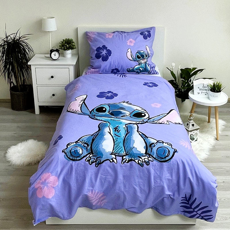 Lilo stitch Set Letto Singolo Copripiumino Federa 100% cotone disney lilo stitch