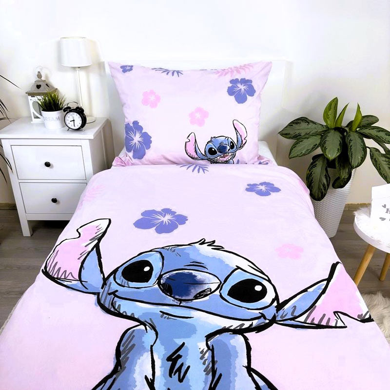 Lilo stitch Set Letto Singolo Copripiumino Federa 100% cotone disney lilo stitch