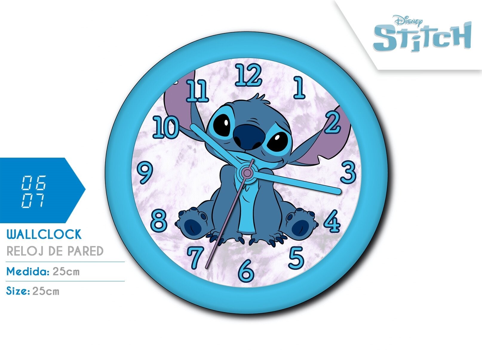 LILO3015 Lilo stitch orologio da parete 25 cm