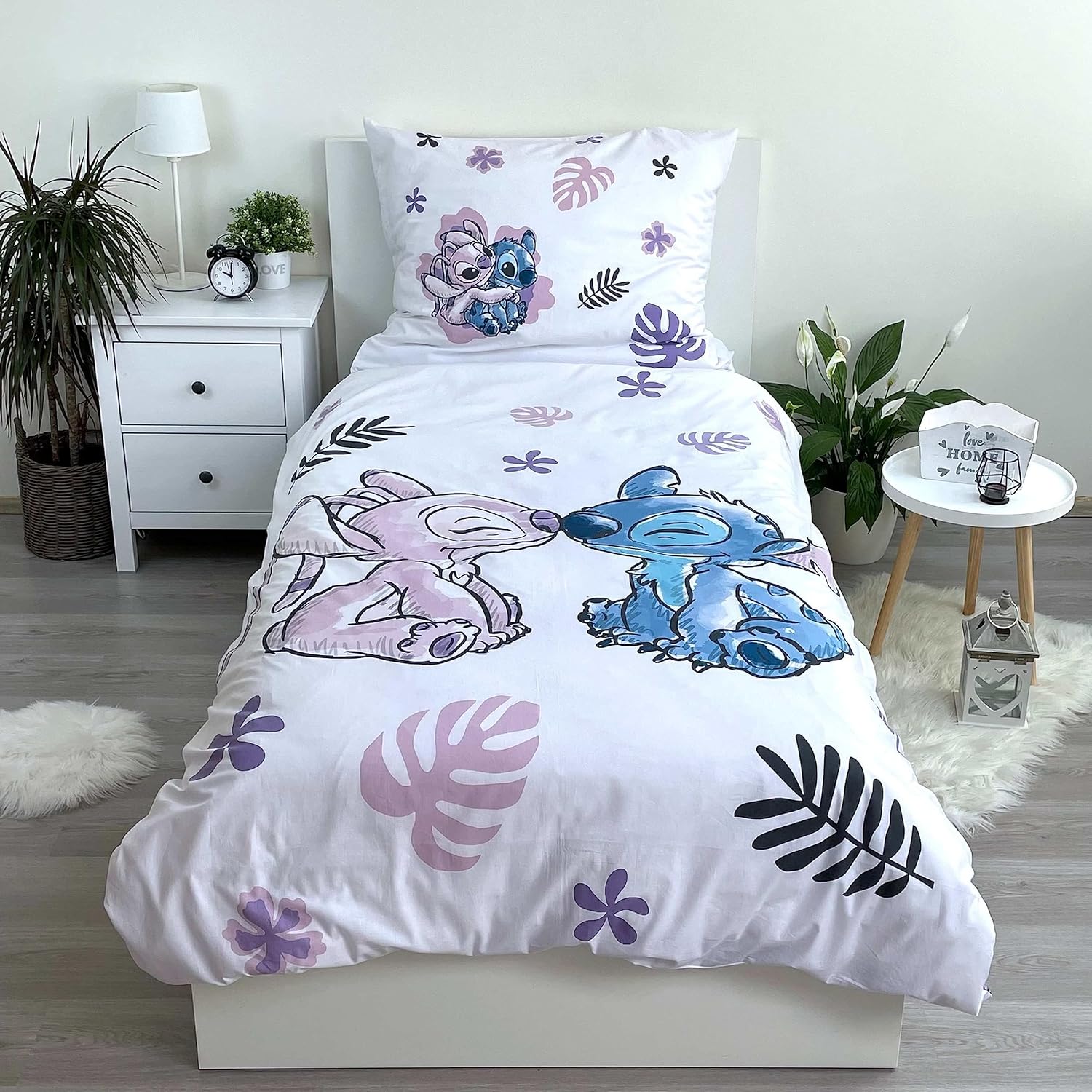 Lilo stitch Set Letto Singolo Copripiumino Federa 100% cotone disney lilo stitch