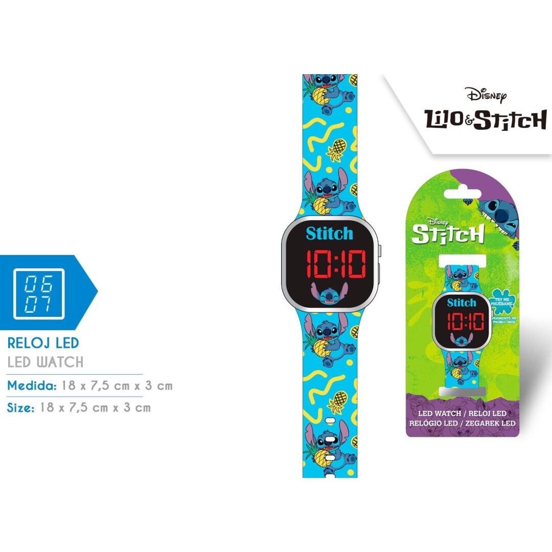 LILO4038 Orologio led digitale Lilo &  Stitch 18x8x3 cm