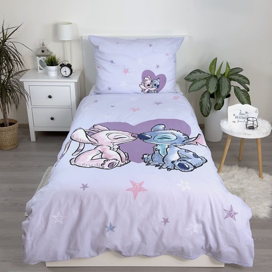 Lilo stitch Set Letto Singolo Copripiumino Federa 100% cotone disney lilo stitch