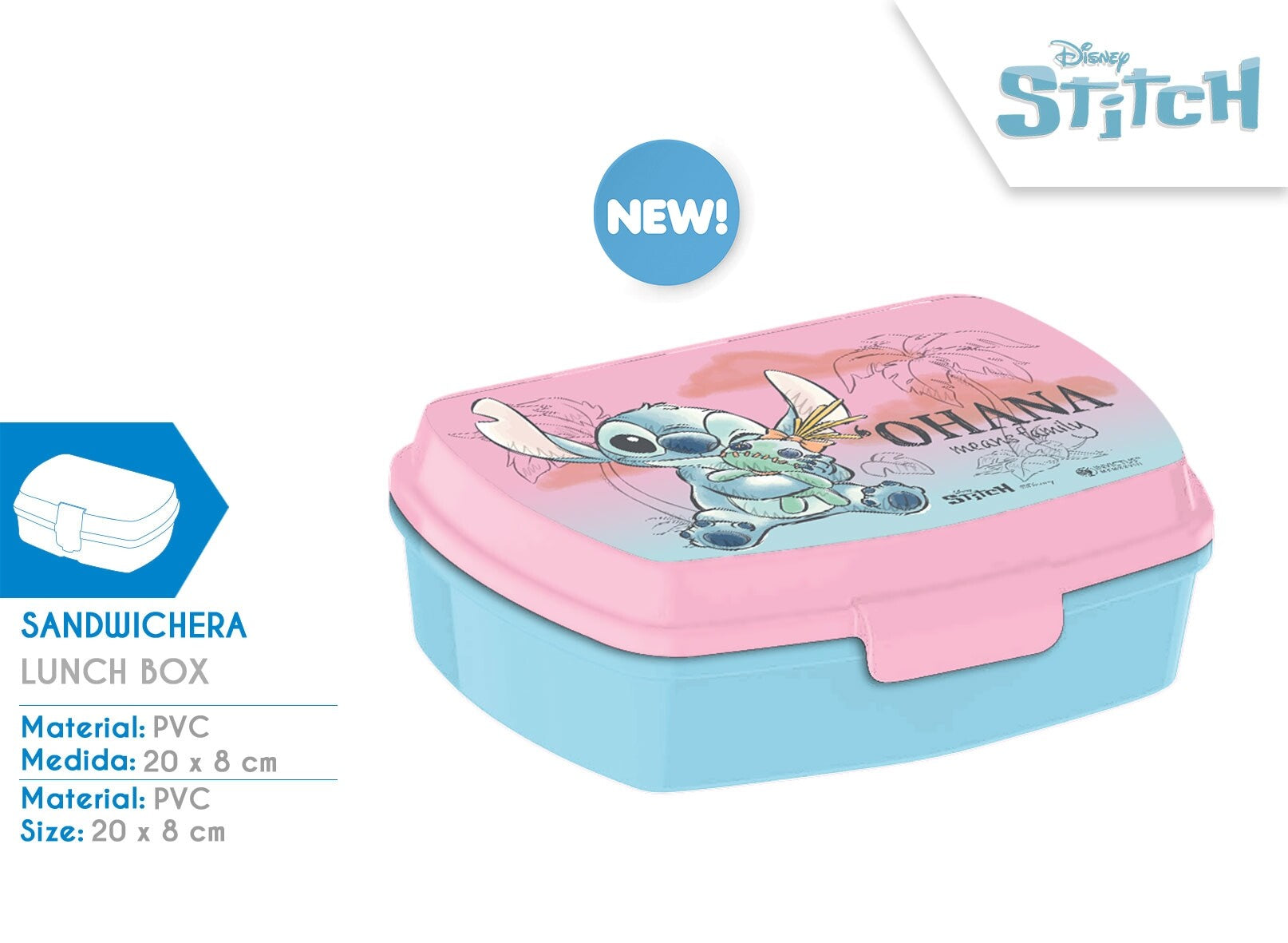 Lilo stitch portamerende in pvc