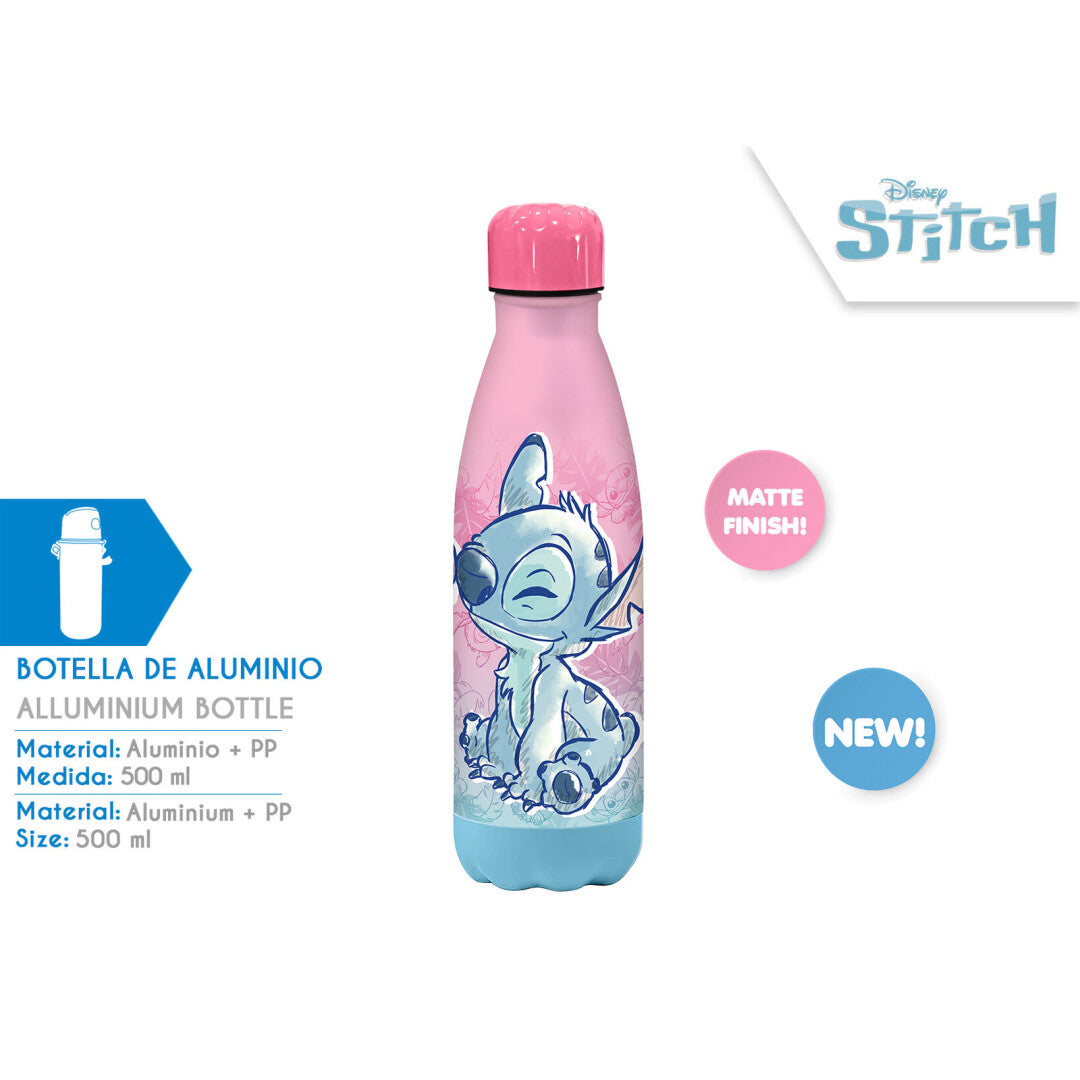 Borraccia Stitch 500ml Alluminio Deluxe con Stampa Rilievo - Disney Lilo & Stitch