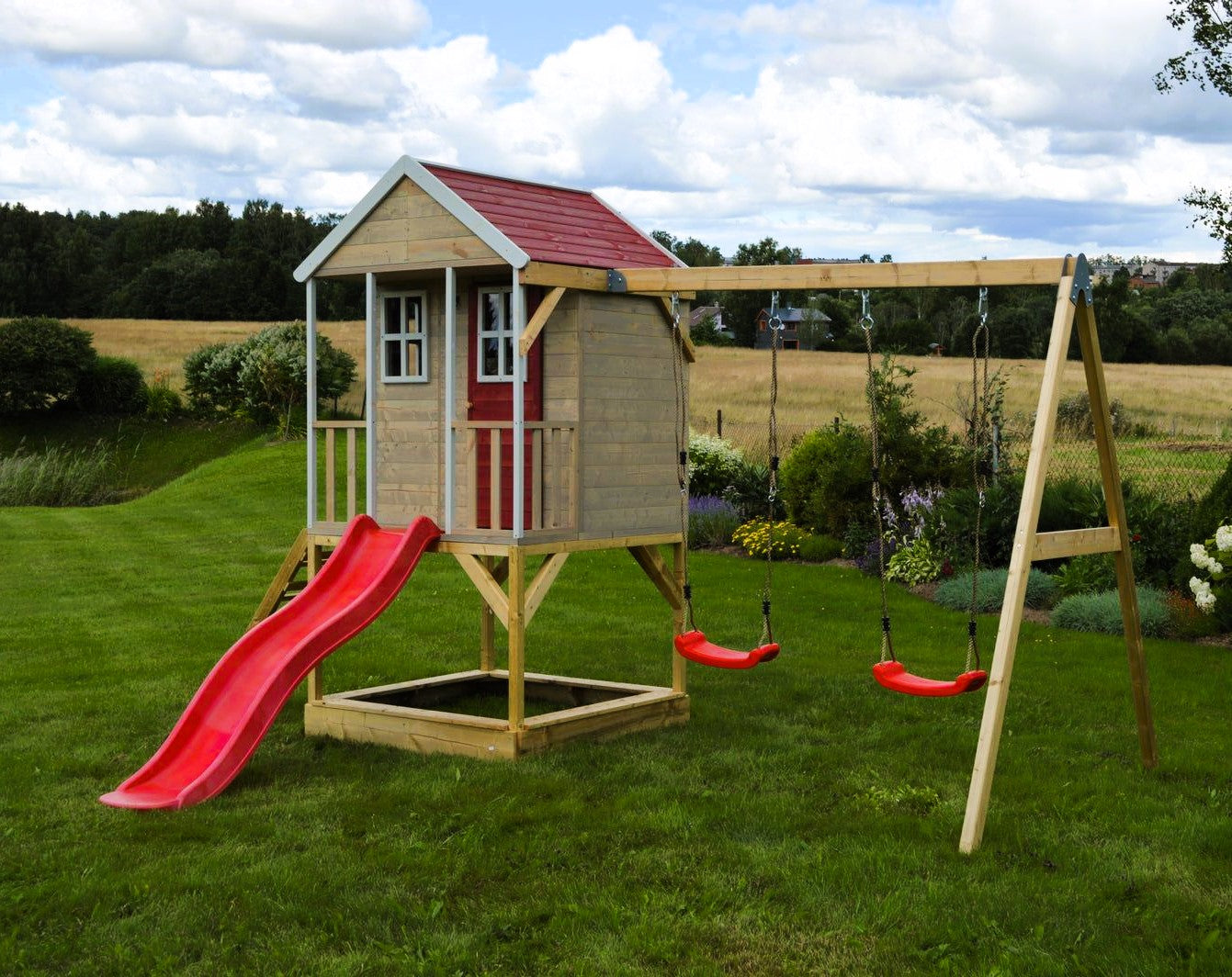 Casetta da Giardino Nordic Adventure M30R con Altalene e Scivolo - Cod. M30R