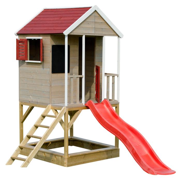 Casetta in Legno M7 Summer Adventure House con Scivolo e Scaletta - Rialzata su Palafitte