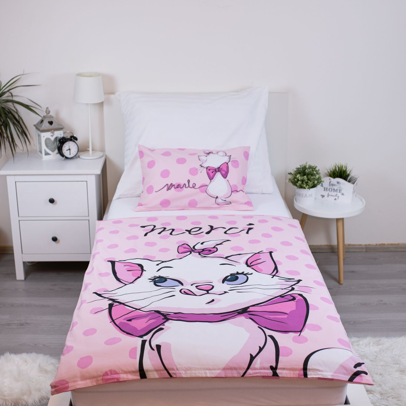 Set Letto Singolo Marie Cat Disney Merci - Copripiumino 135x100cm + Federa 40x60cm | MARYCAT01