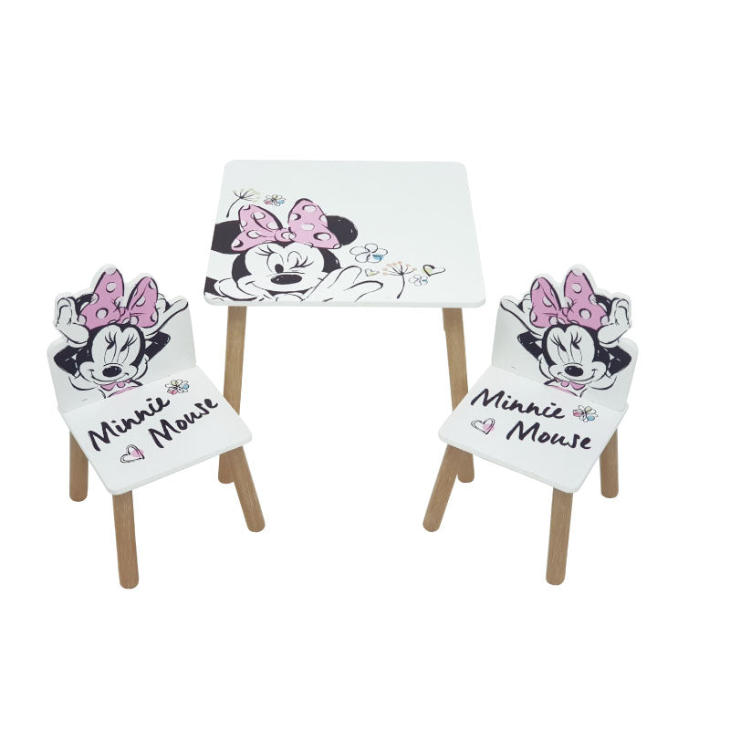 ##MN13678 TAVOLO MINNIE IN LEGNO CON 2 SEDIE IN COMODA SCATOLA REGALO