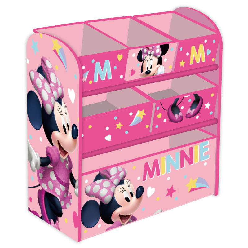 ##MN13981 MOBILE PORTAGIOCHI IN LEGNO CON SEI RIPIANI MINNIE
62x30x60CM