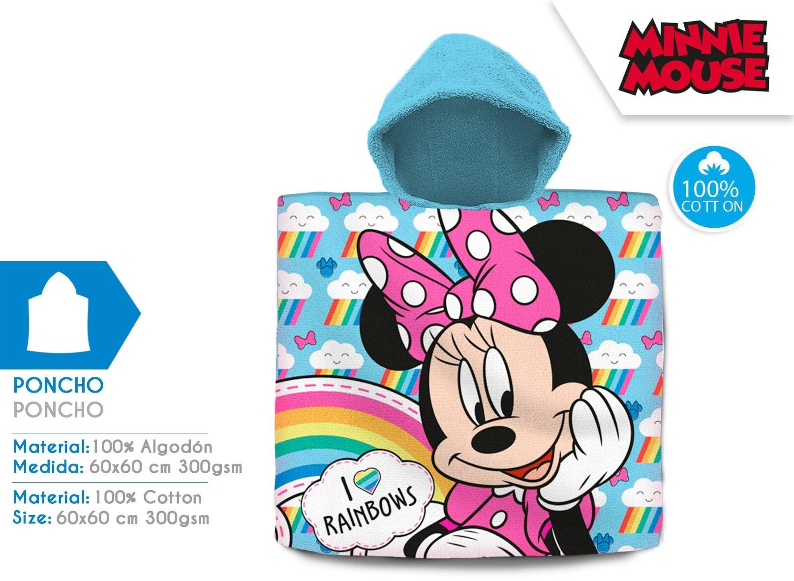 Minnie disney poncho mare 60 x120 cm cotone 100%