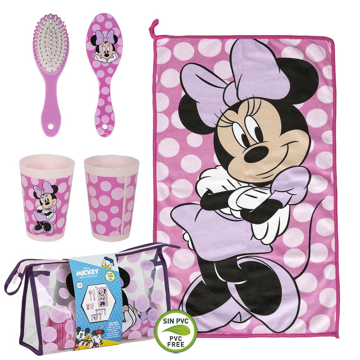 Minnie disney Beauty Case con Chiusura a Cerniera - 23 x 15 x 8 cm - Include Accessori
