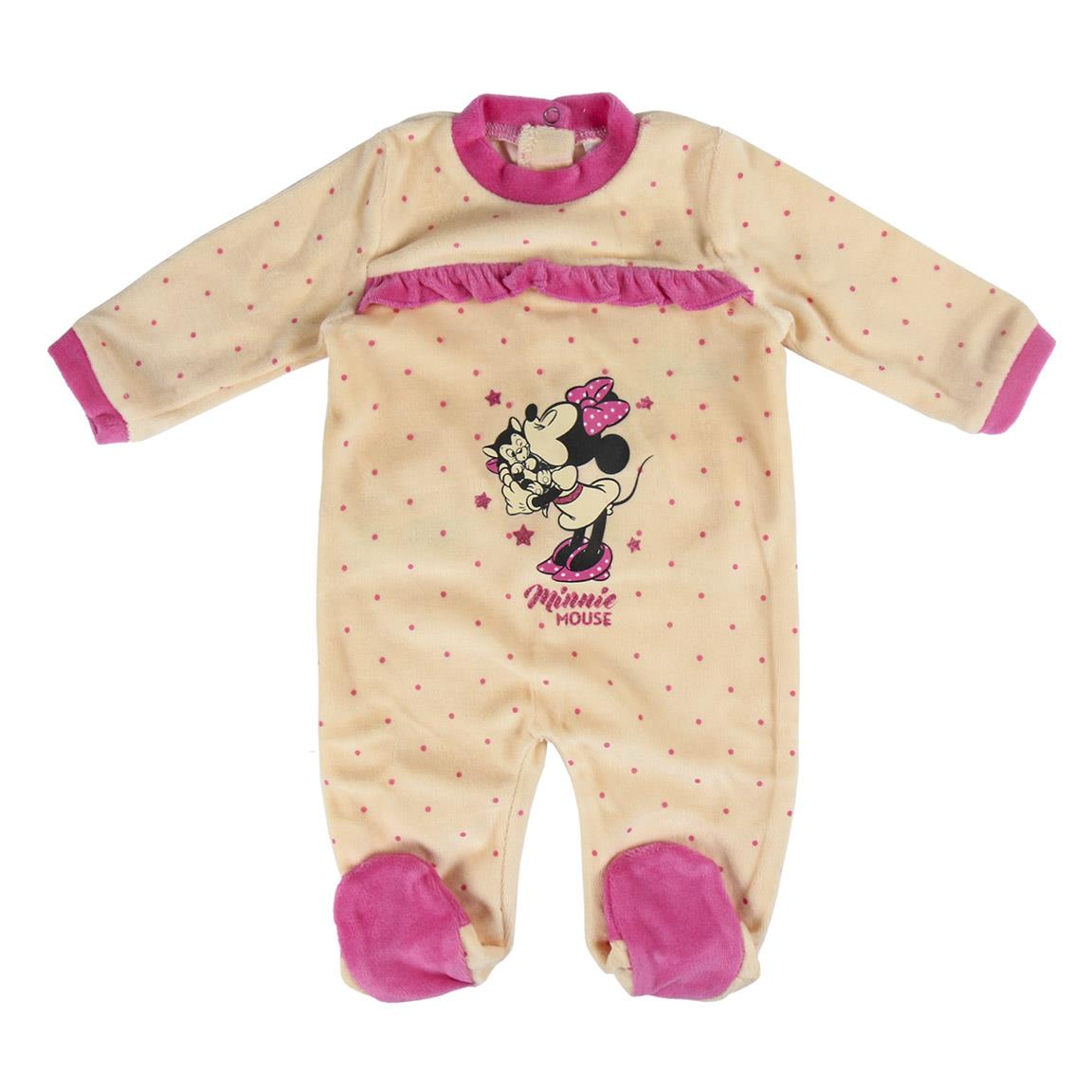 ##MN4620 TUTINA BABY MINNIE 80%COTTON / 20% POLYESTER VELOUR COTTON 240 GR TAGLIE Da 1 a 9 mesi