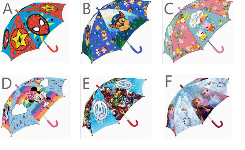 Ombrelli disney 60cm con 8 pannelli stampati