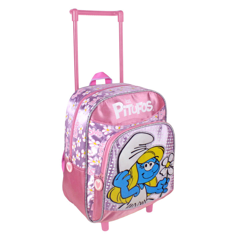 PF2103-547 TROLLEY/ZAINO PUFFETTA 32 CM DELUXE CON DOPPIA CERNIERA E RIFINITURE OTTIMA QUALITA' .STAMPA PERSONAGGIO IN RILIEVO