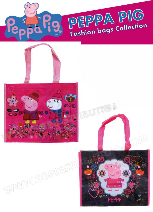 PIG07001-02 SHOPPER ASSORTITE PEPPA PIG GRANDE 29X29 CM