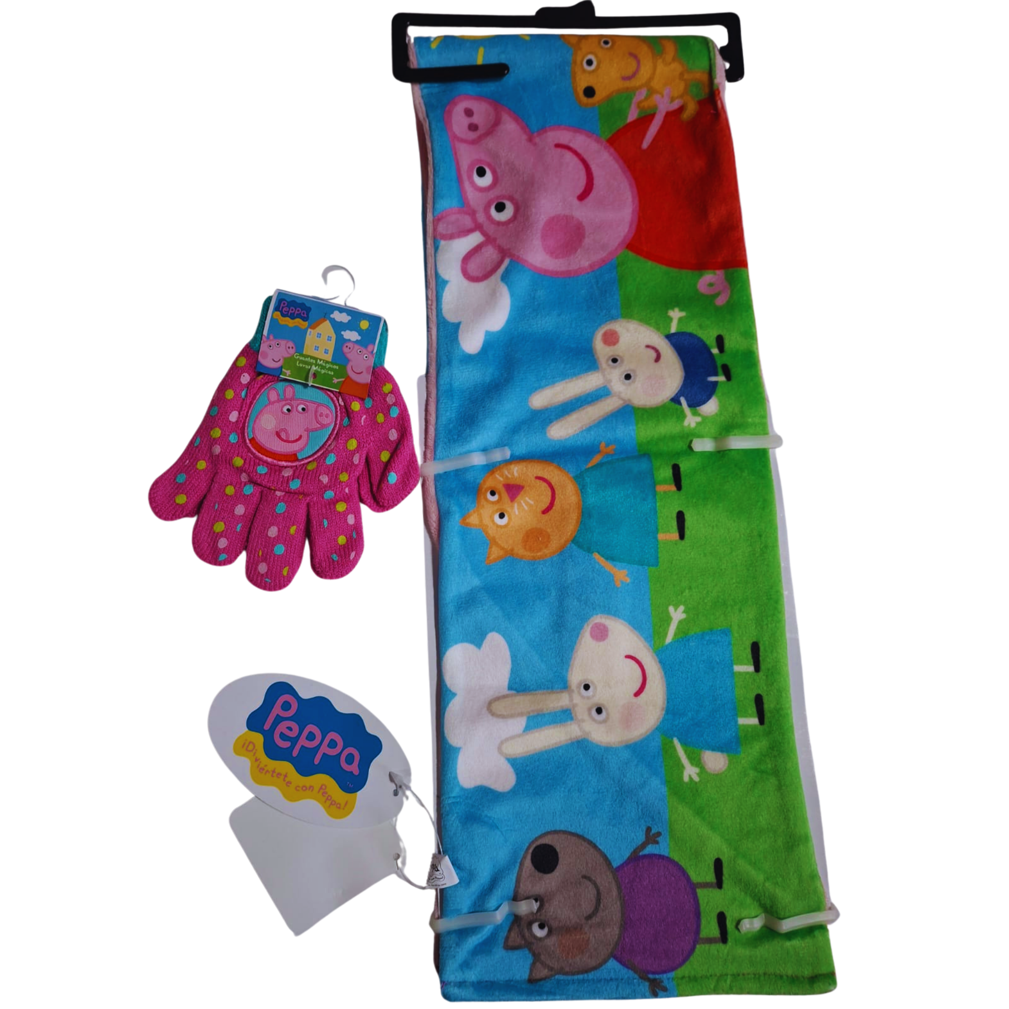 sciarpa polare deluxe in pile da 2 a 8 anni  con guanti magici in omaggio