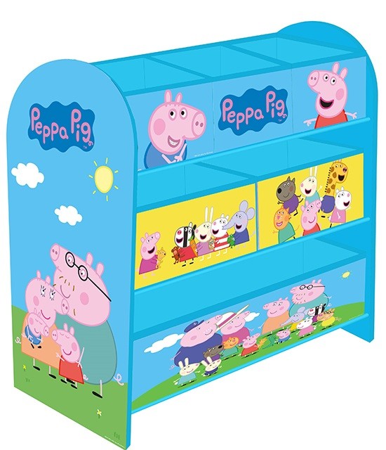Peppa pig Toybox portagiochi in legno verticale